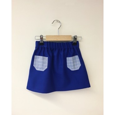 Skirt With Pockets Blue