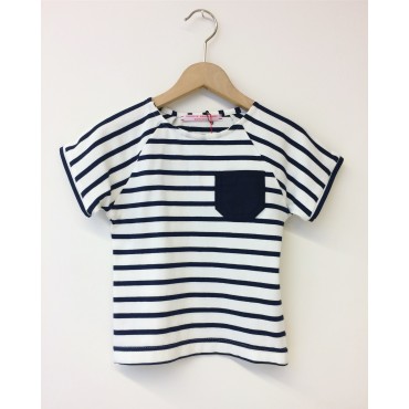 Navy striped t-shirt with a...