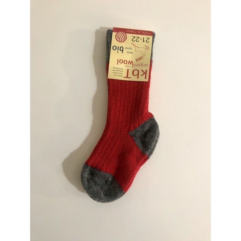Red Woolen Kid's Socks By Hirsch Nature
