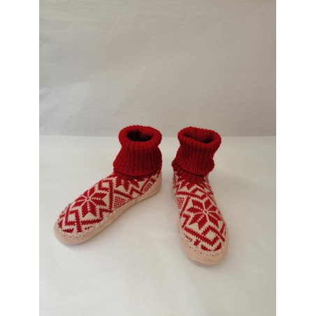Adult Red Wool Slippers