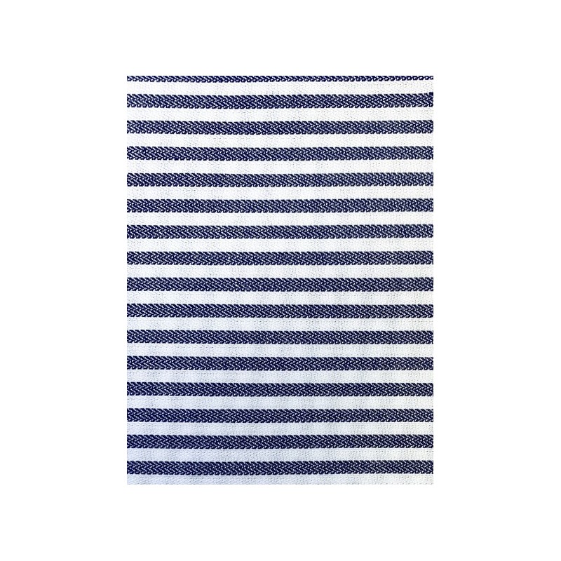 STRIPED BLUE POPLIN