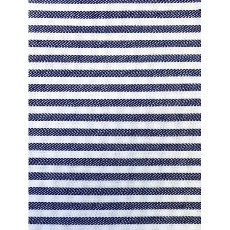 STRIPED BLUE POPLIN