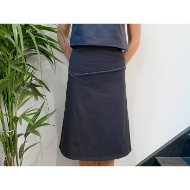 Navy Theo Skirt