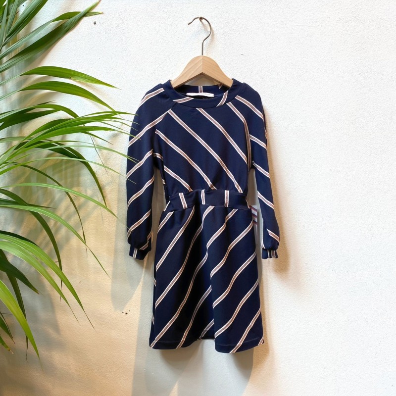 Navy striped dress