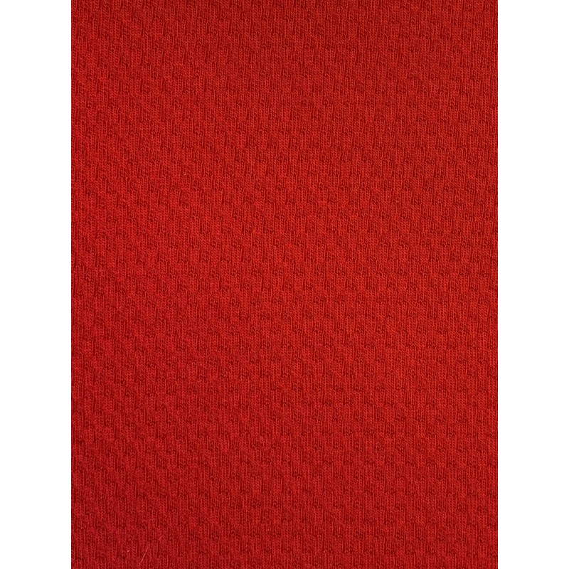 Red Textured Knitted Fabric