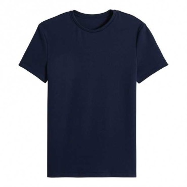 Navy Organic Interlock T-Shirt