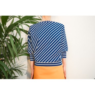 Blue Striped Eléonore Top