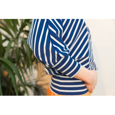 Blue Striped Eléonore Top