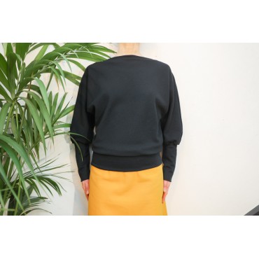 Textured black Ameline Sweat