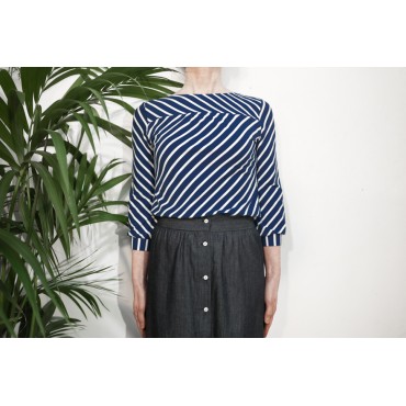 Blue Striped Maxime Top