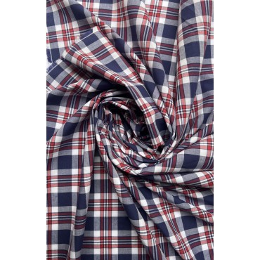 LIGHT TARTAN POPLIN FABRIC