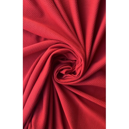 RED TEXTURED KNITTED FABRIC