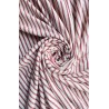 STRIPED TERRY FABRIC OLD PINK / WHITE