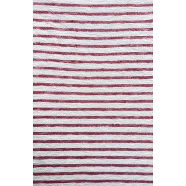 STRIPED TERRY FABRIC OLD PINK / WHITE