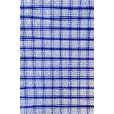 BLUE CHECKED SEERSUCKER