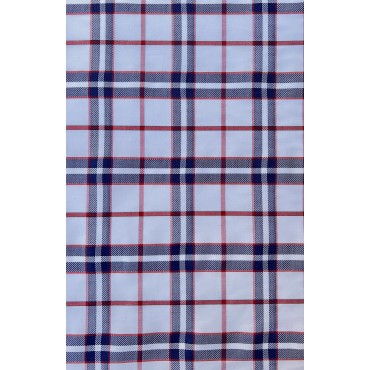 White Tartan Poplin